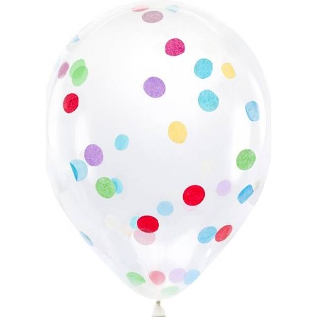 Ballonger med Konfetti i Regnbågsfärger