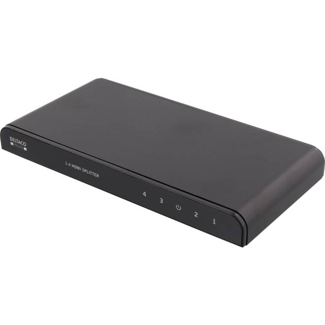 PRIME HDMI Splitter, 1 till 4 splitter, 4K, HDCP, 3D, UHD, svart