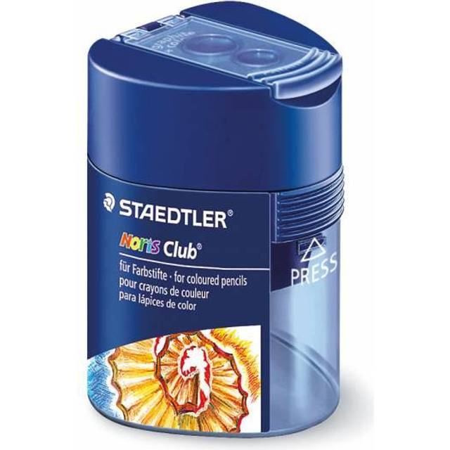 Staedtler 512 128 Doppelspitzdose Noris Club, Dreikant, Anspitzer Blautransparent