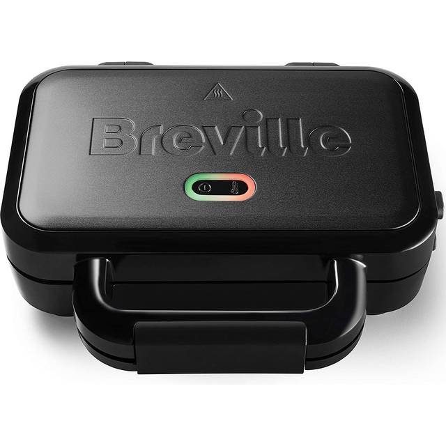 Breville Ultimate smörgåsgrill med extra djupa plattor | smörgåsgrill för rostning av 2 skivor | avtagbara, självhäftande plattor | rostfritt stål | svart [VST082X]