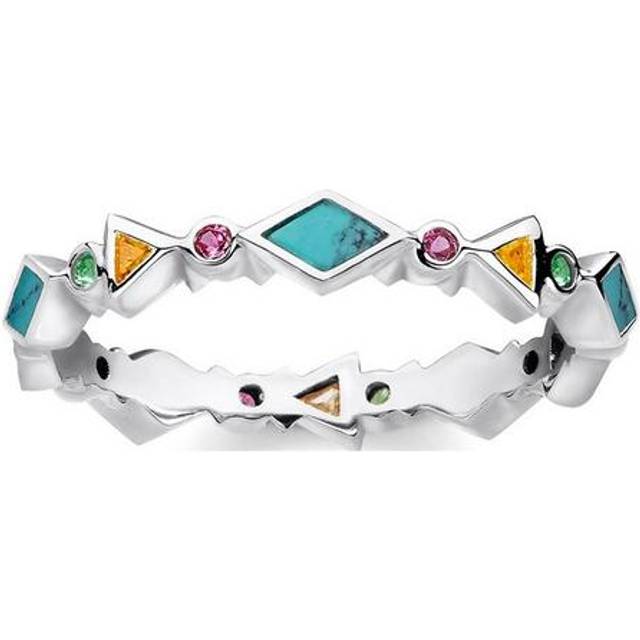Thomas Sabo Bague Pierres Colorées Argent Sterling 925 TR2229-984-7-52