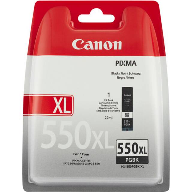 CANON PGI-550XL PGBK ink cartridge pigment black high capacity 1-pack blister without alarm