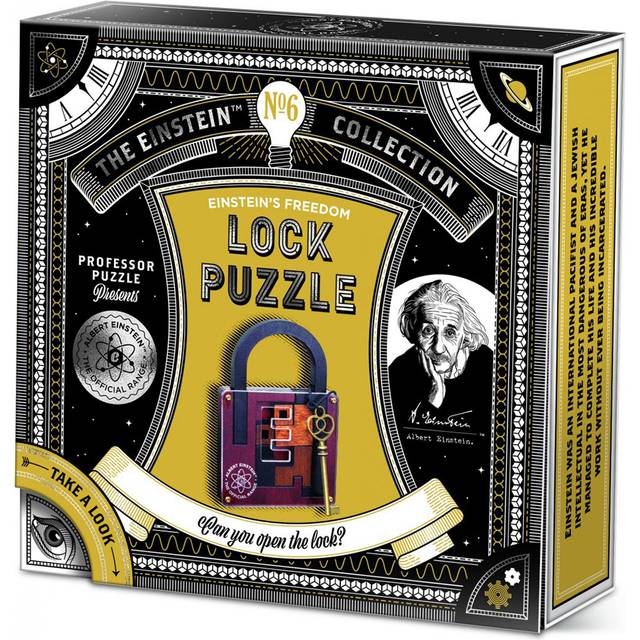 The Einstein Collection Lock Puzzle - Tricky padlock brain game - 3D Brain Teaser Puzzles by Professor Puzzle.