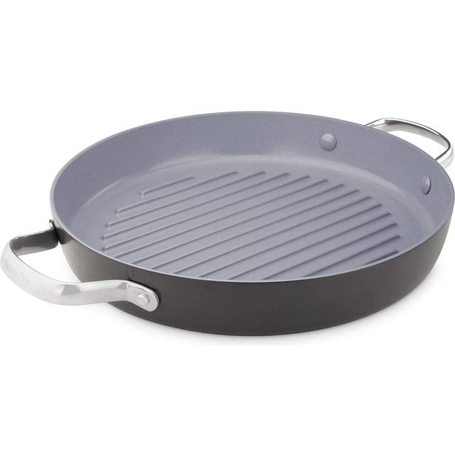 GreenPan Venice Pro Hard Anodised Ceramic Non-Stick 28cm Round Grill Pan