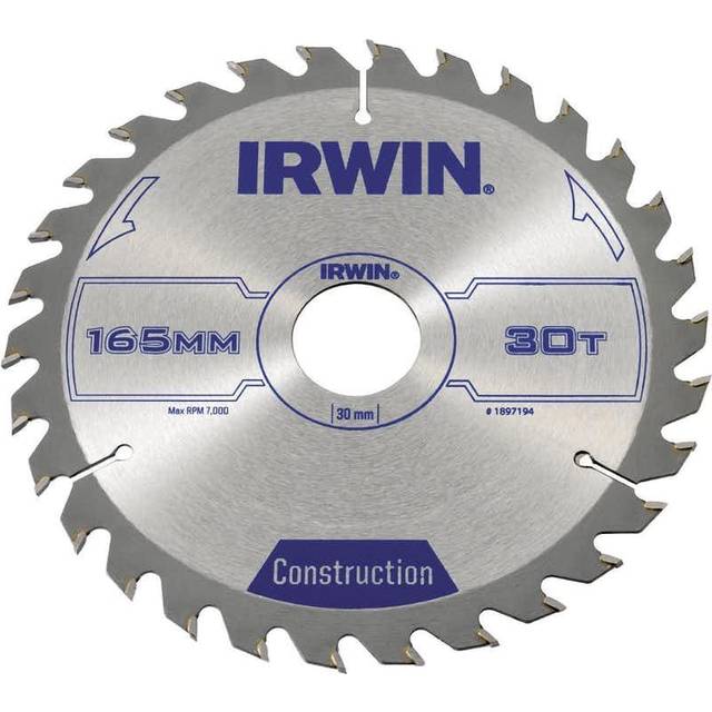 Irwin ATB Construction Circular Saw Blade 165mm 30T 30mm