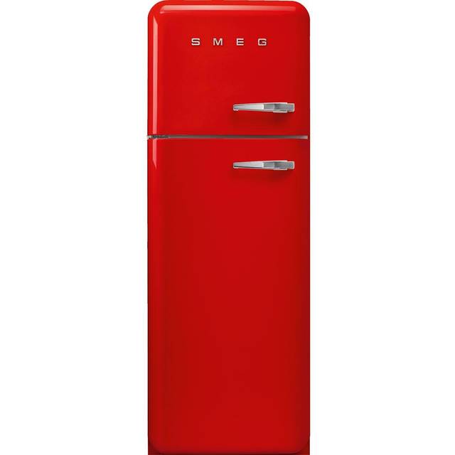 Smeg 50s Style Retro Left Hand Hinge FAB30LRD5UK 172cm High 80/20 Fridge Freezer - Red - D Rated