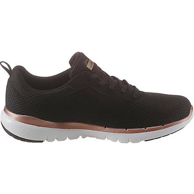 Skechers Womens Flex Appeal 3.0 First Insight Trainers in Black Mesh - Size UK 3
