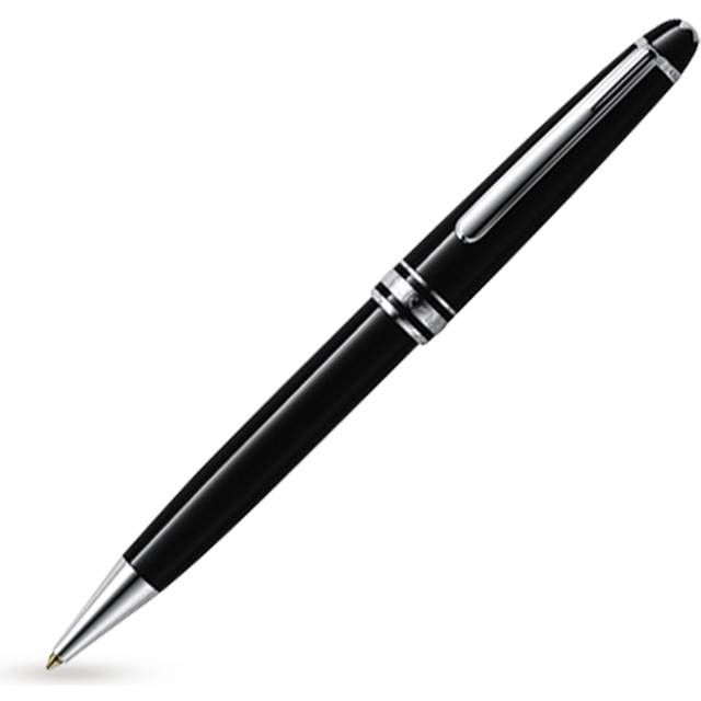 Montblanc Ballpoint Pen Platinum Classic Black x Silver 2866 P164 Luxury writing instrument 2 year international manufacturer warranty 132446