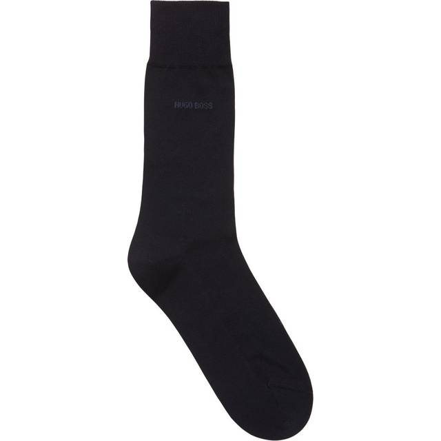 1 Pair Black BOSS George 100% Mercerised Cotton Plain Socks Men's 8.5-9.5 Mens - Hugo Boss