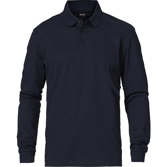 Boss Pado 30 Long Sleeve Polo Shirt - Blue
