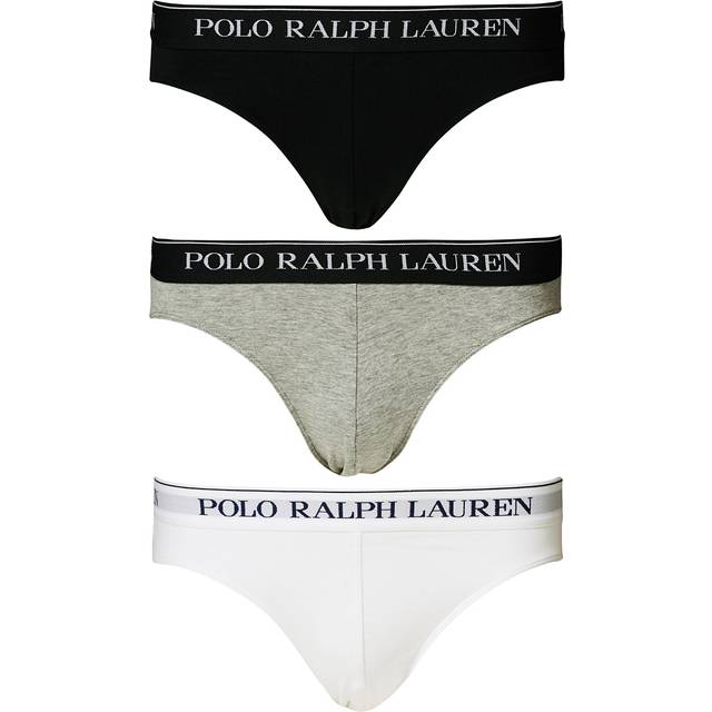 Polo Ralph Lauren for man. 714835884003 Pack of 3 Low Rise briefs black, gray, white (XXL), Casual, Homewear, Grey, Cotton