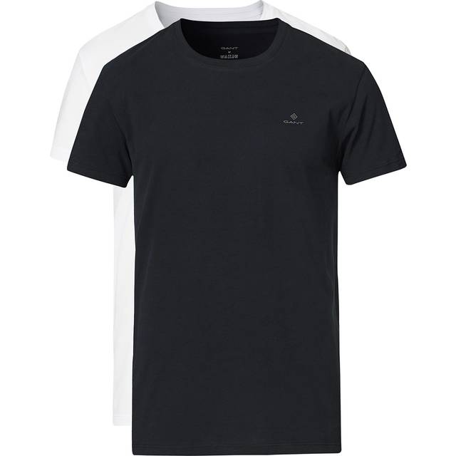 Gant 2-pack Basic Crew Neck T-Shirt - Black/White - Large