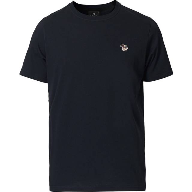 Ps By Paul Smith Mens Vy Zebra-embroidered Cotton-jersey T-shirt M - NAVY