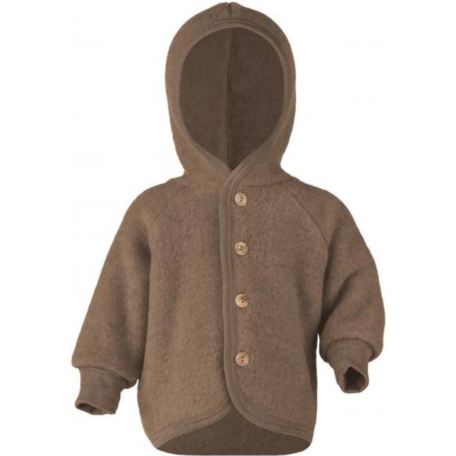 Engel Kinder Kapuzenjacke mit Holzknöpfen Yllejacka Barn Storlek 74/80 Färg brun