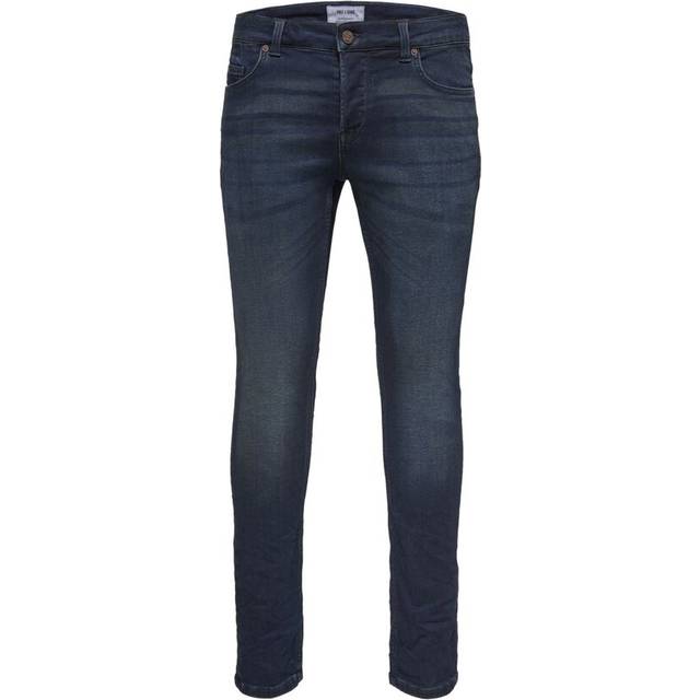 Loom Super Stretch Jeans in Slim Fit and Mid Rise - Dark Blue - W32 L32