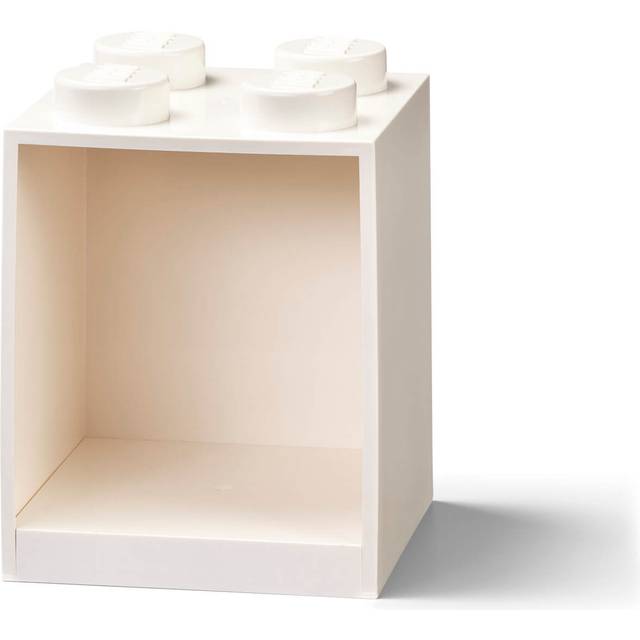 4-Stud Brick Shelf - White