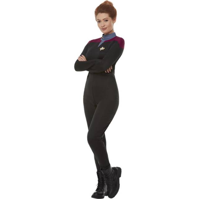 Smiffys star trek voyager star commander uniform women's fancy dress costume