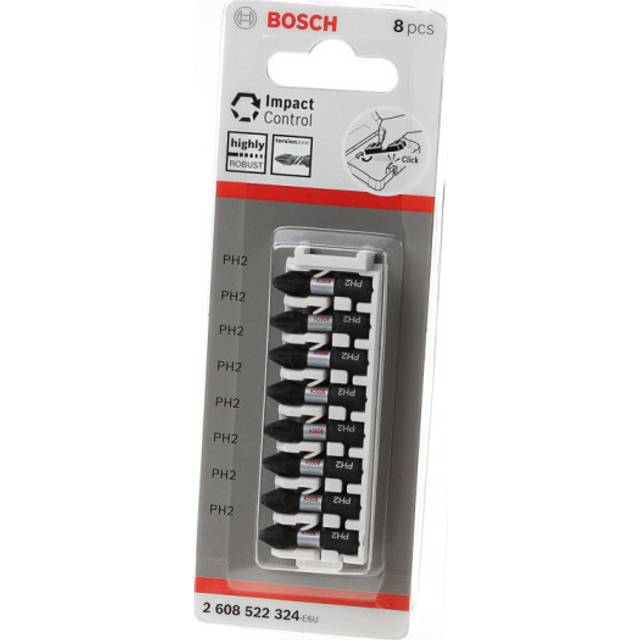 Bosch 2608522324 8-PC 25mm PH2 Impact Insert Bit Set- you get 5