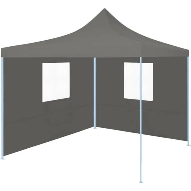 vidaXL Professional Folding Party Tent with 2 Sidewalls 2x2 m Steel Blue