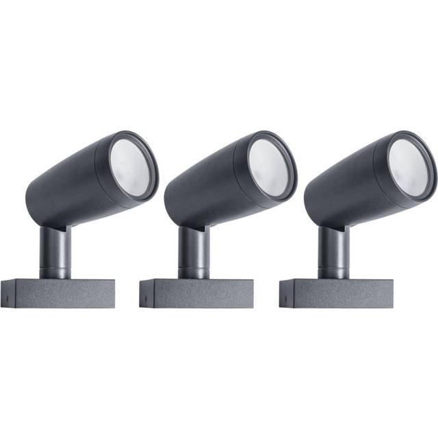 LEDVANCE Smarte LED Gartenleuchte mit WiFi Technologie, Basispaket mit 3 Spot-Strahler für Außen, RGB-Farben änderbar, Kompatibel mit Google und Alexa Voice Control, SMART+ WIFI GARDEN SPOT 3P