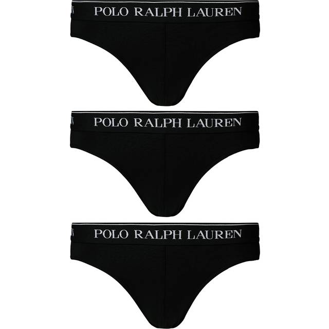 Polo Ralph Lauren Men's 3 Pack Briefs - Black/Multi Waistband - XXL