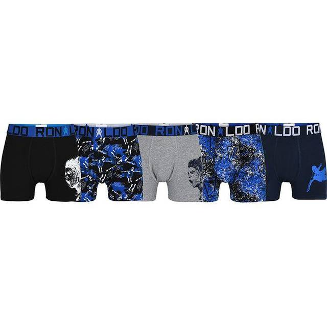 CR7 Cristiano Ronaldo 5-pack Boys Trunks - Black/Blue - 134-140