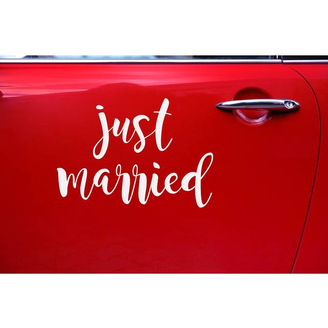 Just Married Wedding Car Sticker