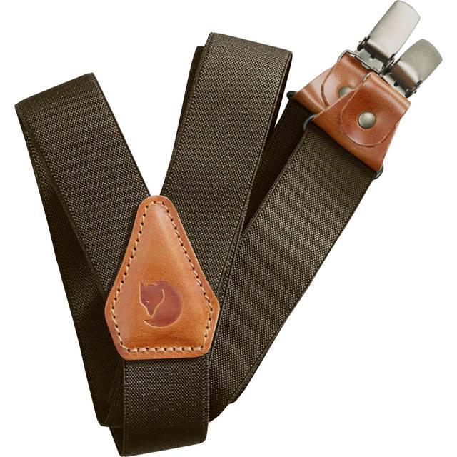 Fjällräven - Singi Leather Clip Suspenders - Braces size One Size, black