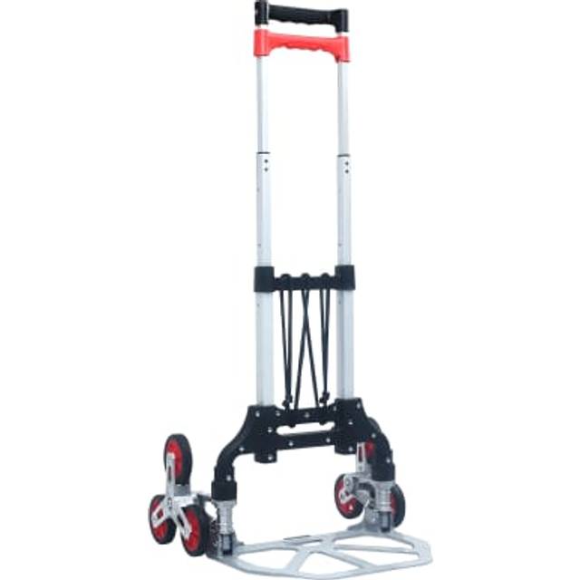 vidaXL Foldable Stair Transport Trolley 70 kg Aluminium Sliver