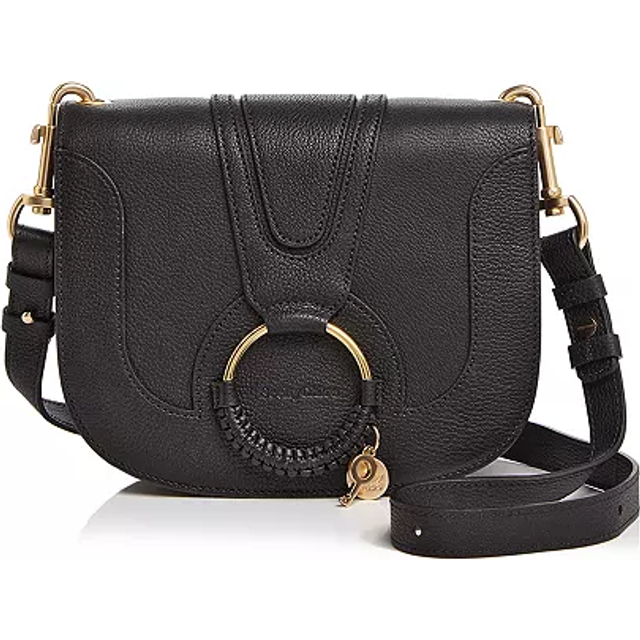 See By Chloe Hana Leather Shoulder Bag - Black (Size 8.5 W x 7 H x 2 D)