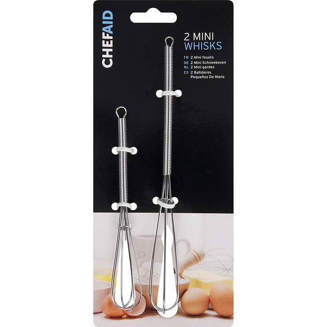 Chef Aid Mini Whisks, 2pcs, Silver