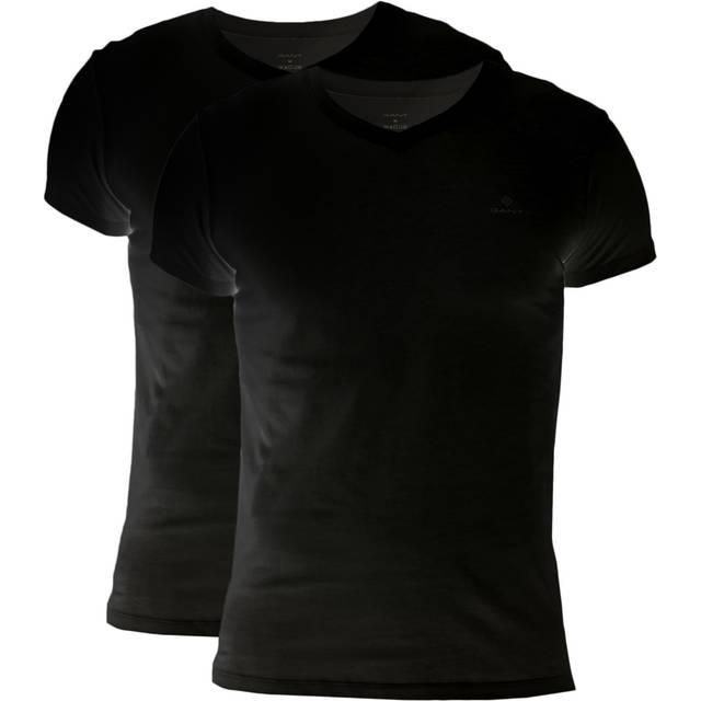 Gant 2-pack Basic V-Neck T-Shirt - Black - Medium