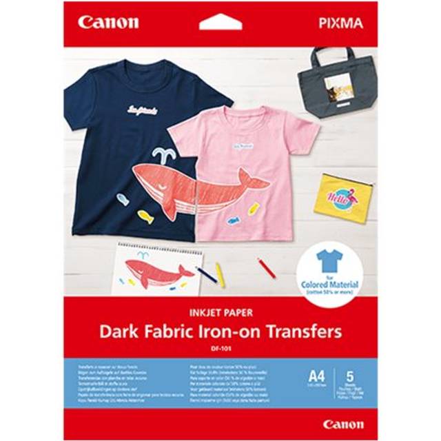 Canon DF-101 Dark Fabric Iron-on Transfers, A4, 5 sheets (OSFA)