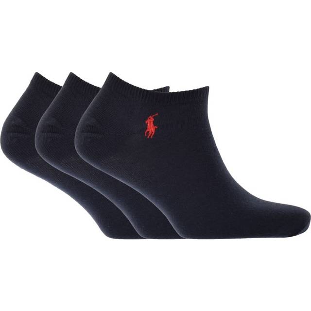 Polo Ralph Lauren Mens Vy Logo-embroidered Pack of Three Cotton-blend Socks - NAVY