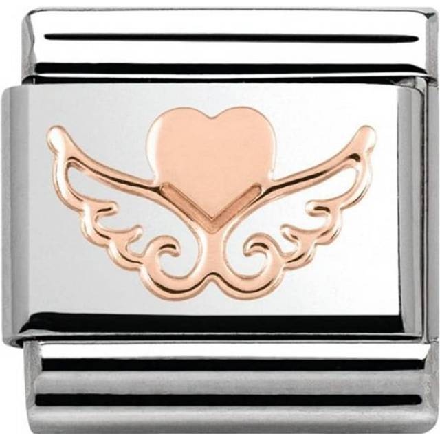 Nomination Classic Rose Gold Heart with Wings Fairytale &amp; Fantasy