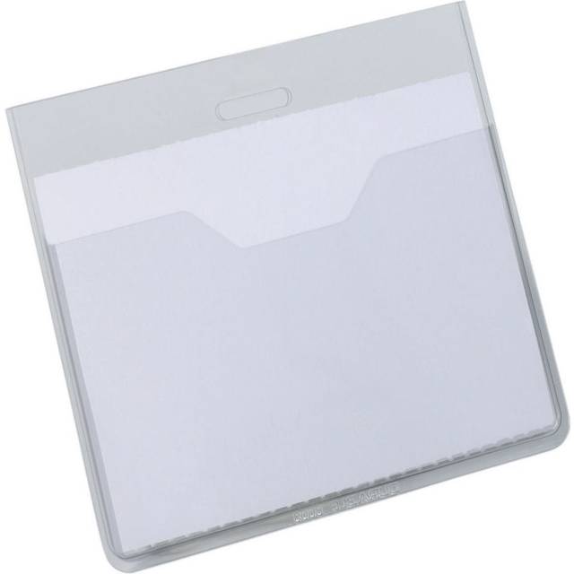 Durable Visitor Badge 60x90mm Clear (20 Pack)