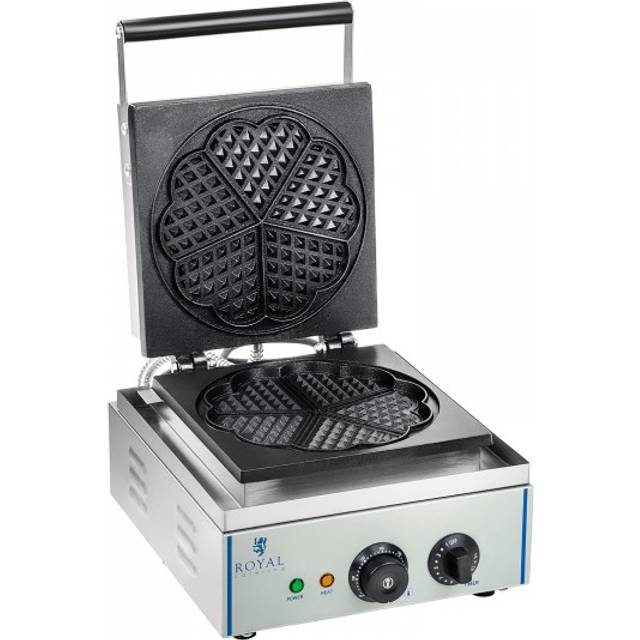 Royal Catering - Commercial 1500 w 21 Cm Diameter 230 v Waffle Baker Grill Machine Maker