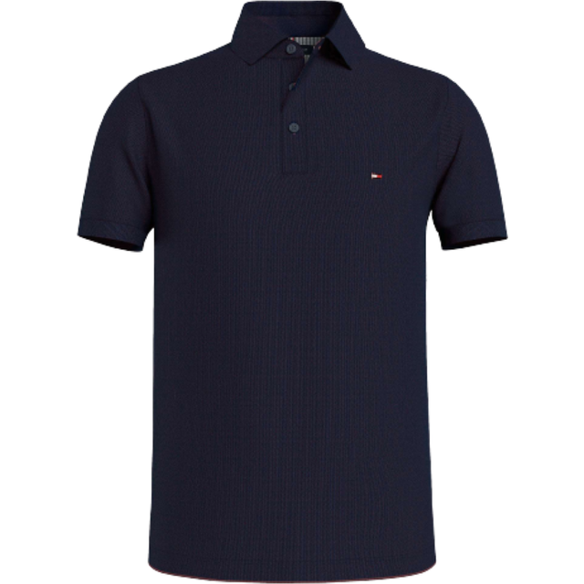 Men's Tommy Hilfiger Core 1985 Slim Mens Polo Shirt - Blue/Black - Size: 42/Regular
