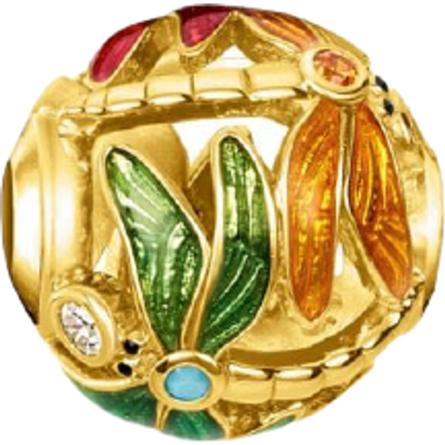 THOMAS SABO, Jewellery, female, Multicolor, ONE SIZE, Dragonfly Bead Sterling Silver Gold