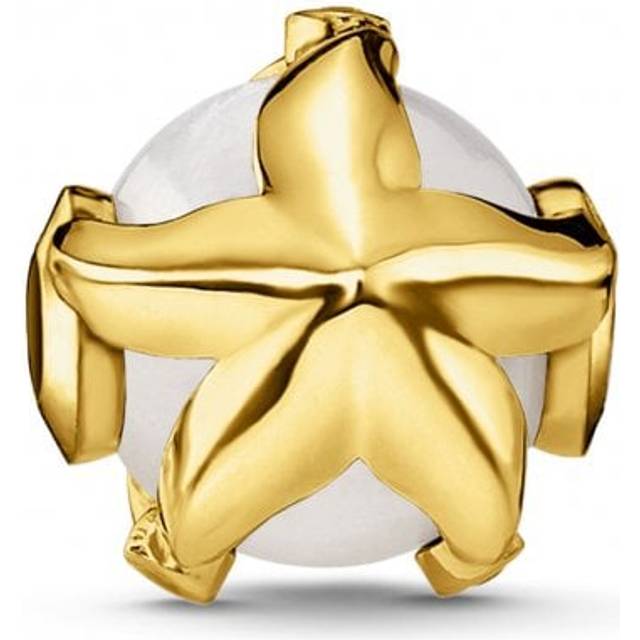 Thomas Sabo Yellow Gold Plated Pearl Starfish Karma Bead K0294