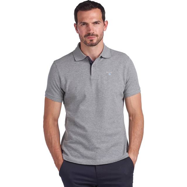 Barbour Lifestyle Tartan Pique Polo Grey Marl
