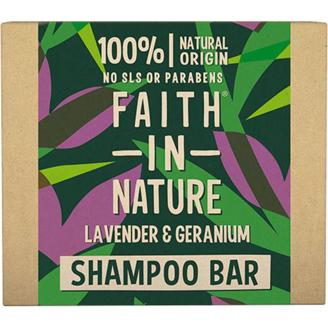 Faith In Nature Lavender & Geranium Organisk schampostång med lavendel 85 g
