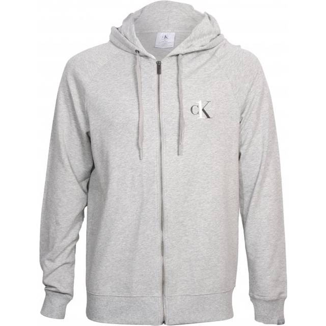 Calvin Klein Ck One Full Zip Hoodie - Heather Grey
