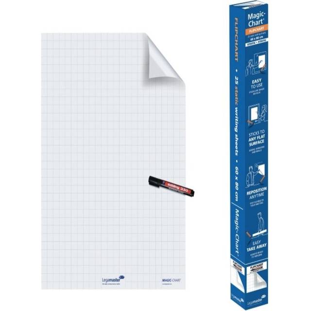 Legamaster Magic Chart Gridded Roll White 600x800mm