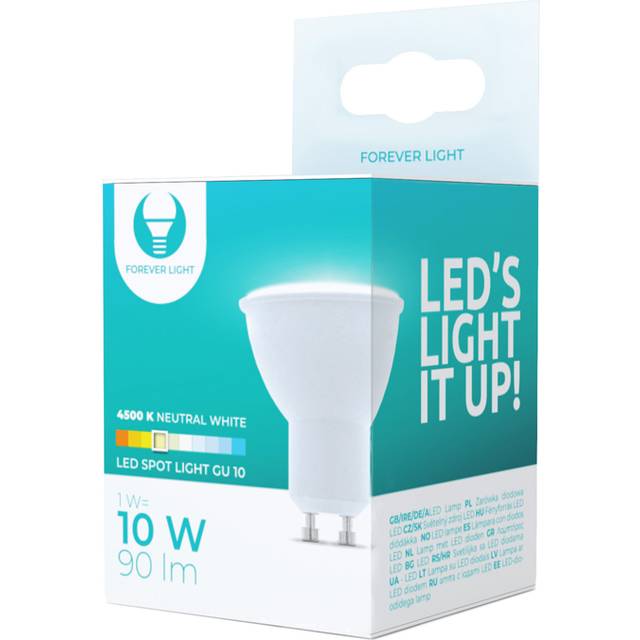 LED-Lampa GU10, 1W, 230V, 4500K, Vit neutral
