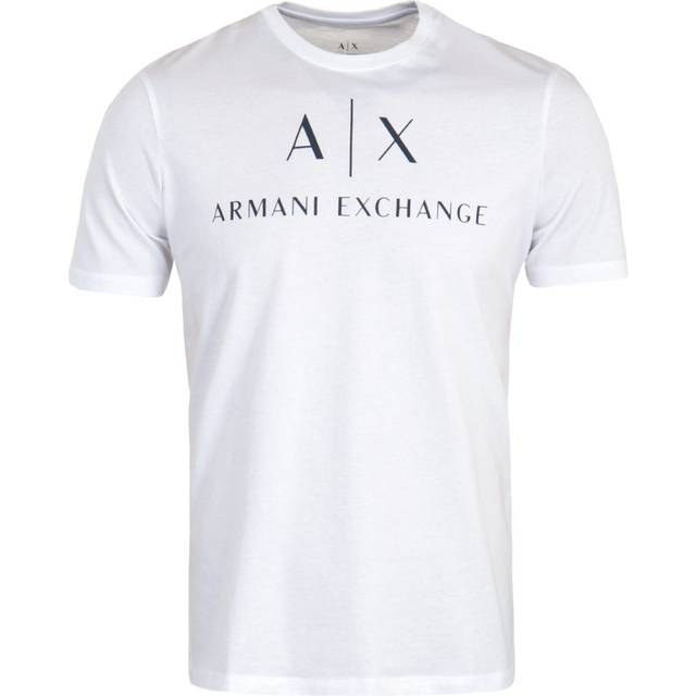 Armani Exchange for man. 8NZTCJZ8H4Z1100 Regular fit knit T-shirt white (XXL), Casual, Cotton, Short sleeve