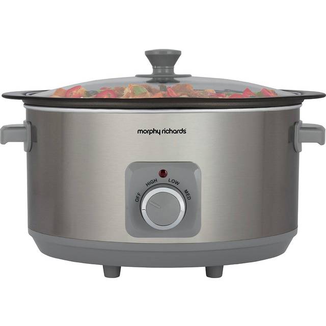 Morphy Richards 6.5L Aluminium Slow Cooker, Silver