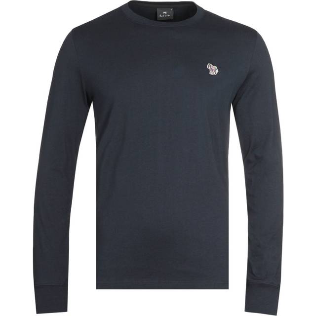 Paul Smith - Navy Regular Fit Long Sleeve Zebra Logo Tee XL