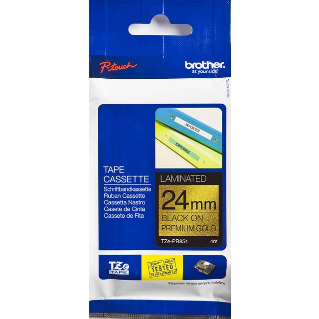 Brother TZE-PR851 Black on Gold 8M x 24mm Premium Tape