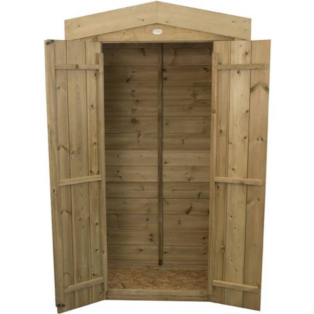 3'7 x 1'8 Forest Shiplap Tall Apex Wooden Garden Storage Tool Store - Outdoor Patio Storage (1.2m x 0.51m)